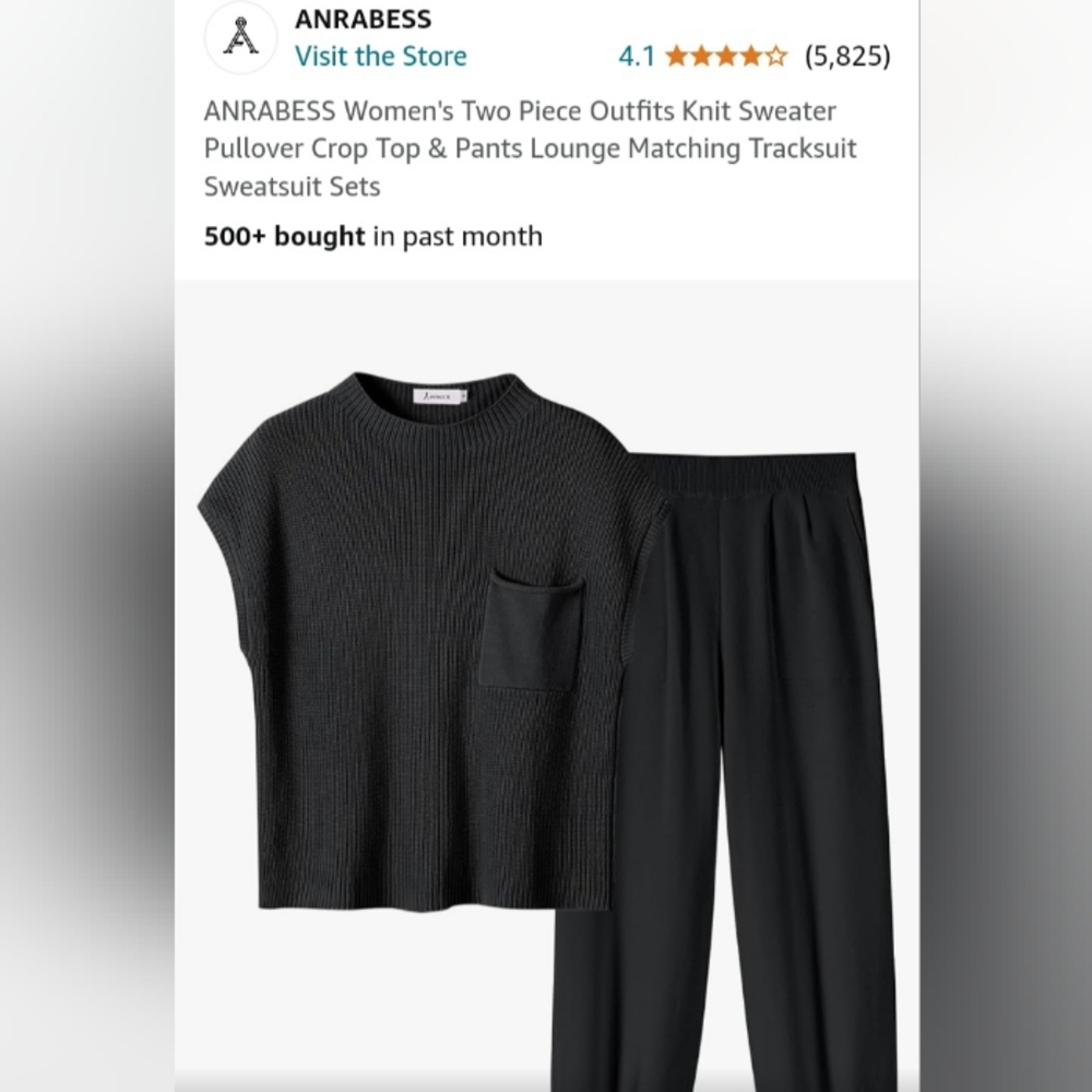 ANRABEES Ladies 2pc sweater outfit